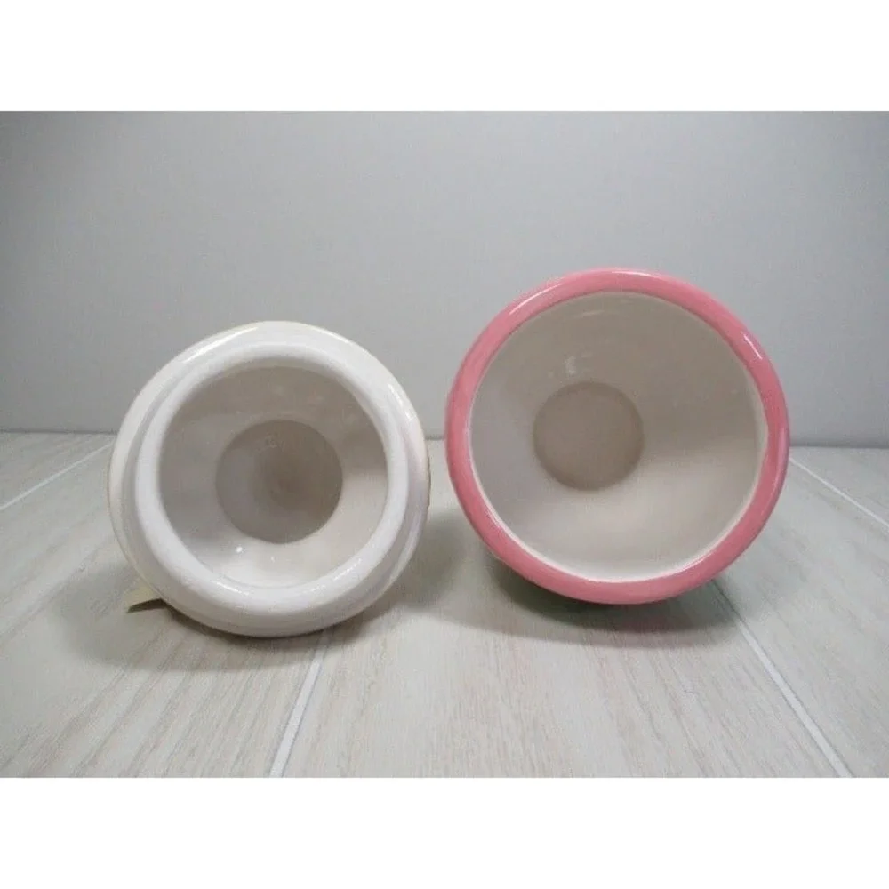 Johanna Parker Easter Chick in egg Covered Jar Canister pink green‎ yellow new